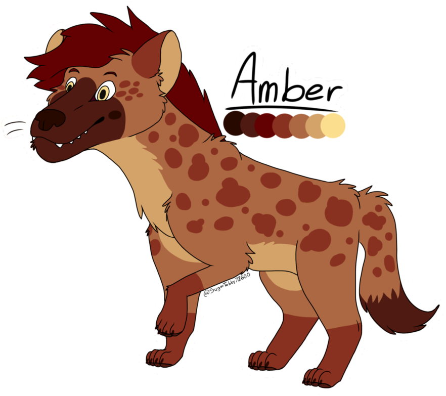 Amber The Hyena Ref By Sugartabby72600 - Cartoon (894x894)