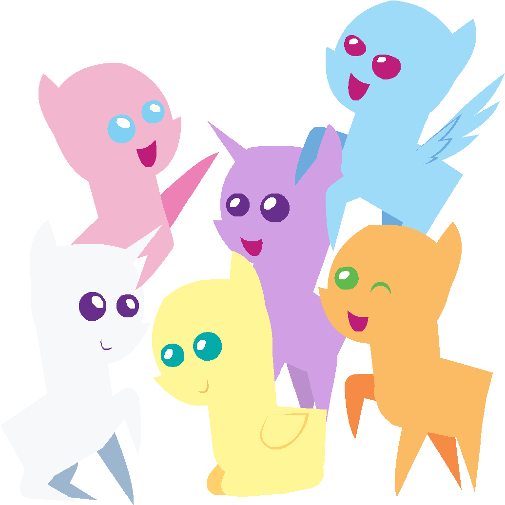 Mane6 Chibi Base By Kacpefszt On Deviantart - Mane6 Chibi Base By Kacpefszt On Deviantart (1628x1293)