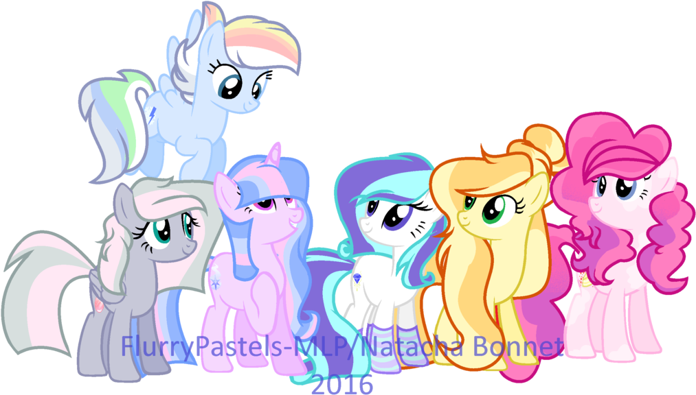 Ng Mane 6 By Flurrypastels Mlp-da8cct4 - Mlp Made Up Mane 6 (1215x658)