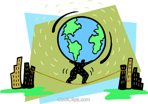 Weight Of The World On His Shoulders Royalty Free Vector - Royalty-free (480x338)
