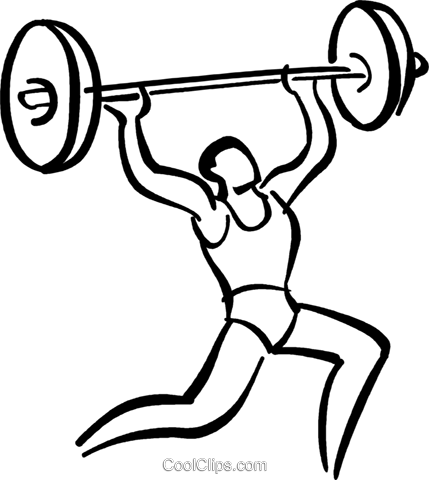 Weight Lifter - Line Art (429x480)