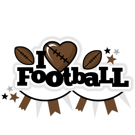 Football Heart Silhouette Clipart - Football Clipart Title (432x432)