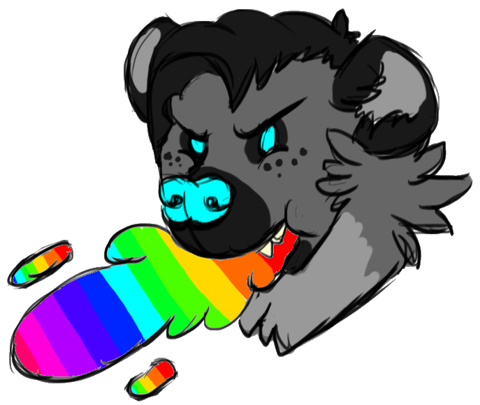 Telegram Sticker - Rainsbow Vomit - Cartoon (761x624)