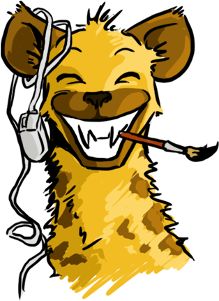 Hyena Raven Logo Raven Hyena - Logo Hiena (313x500)