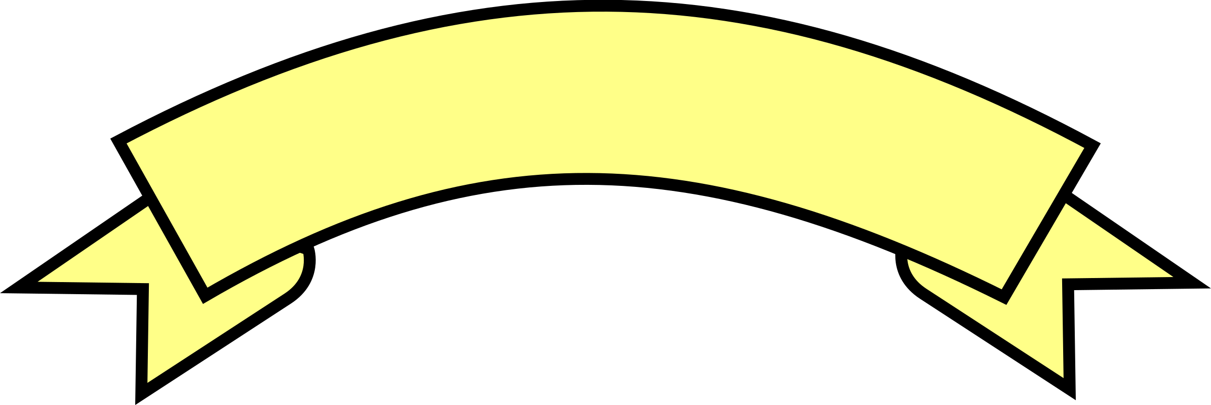 Banner 37 Icons Png - Yellow Banner Clipart (2400x804)