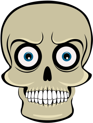 Animated Fun Skull Stickers Halloween Messages Sticker-2 - Skull (618x618)