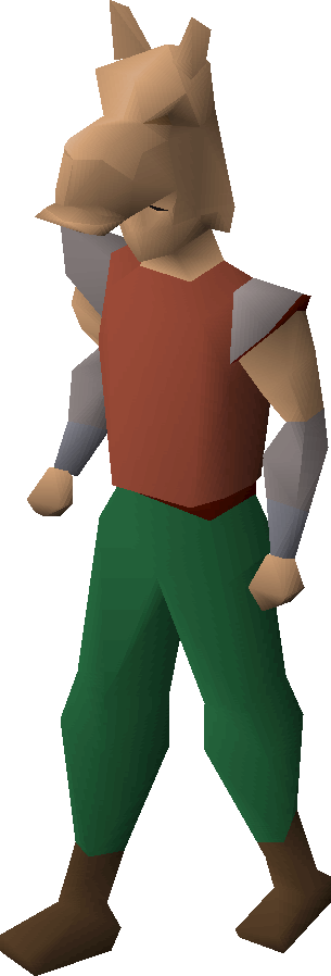 Hover Over Image For Type, Camel Mask Equipped - Old Demon Mask Osrs (305x898)