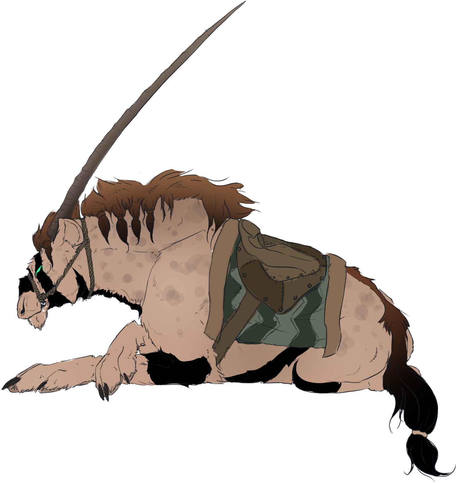 Hyena Gemsbok - Horse (1800x1620)