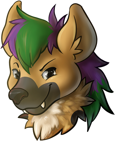 Nos The Hyena Headshot - Fursuit Png (500x500)