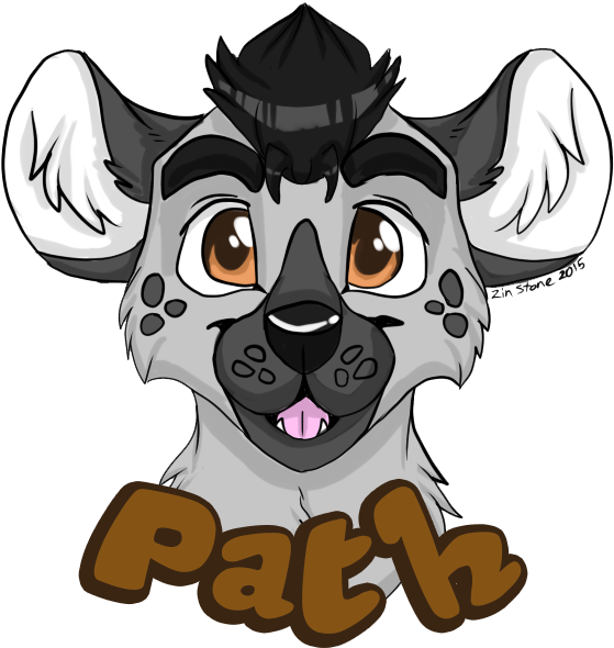 [gifty] Path Hyena Headshot Badge - Cartoon (652x640)
