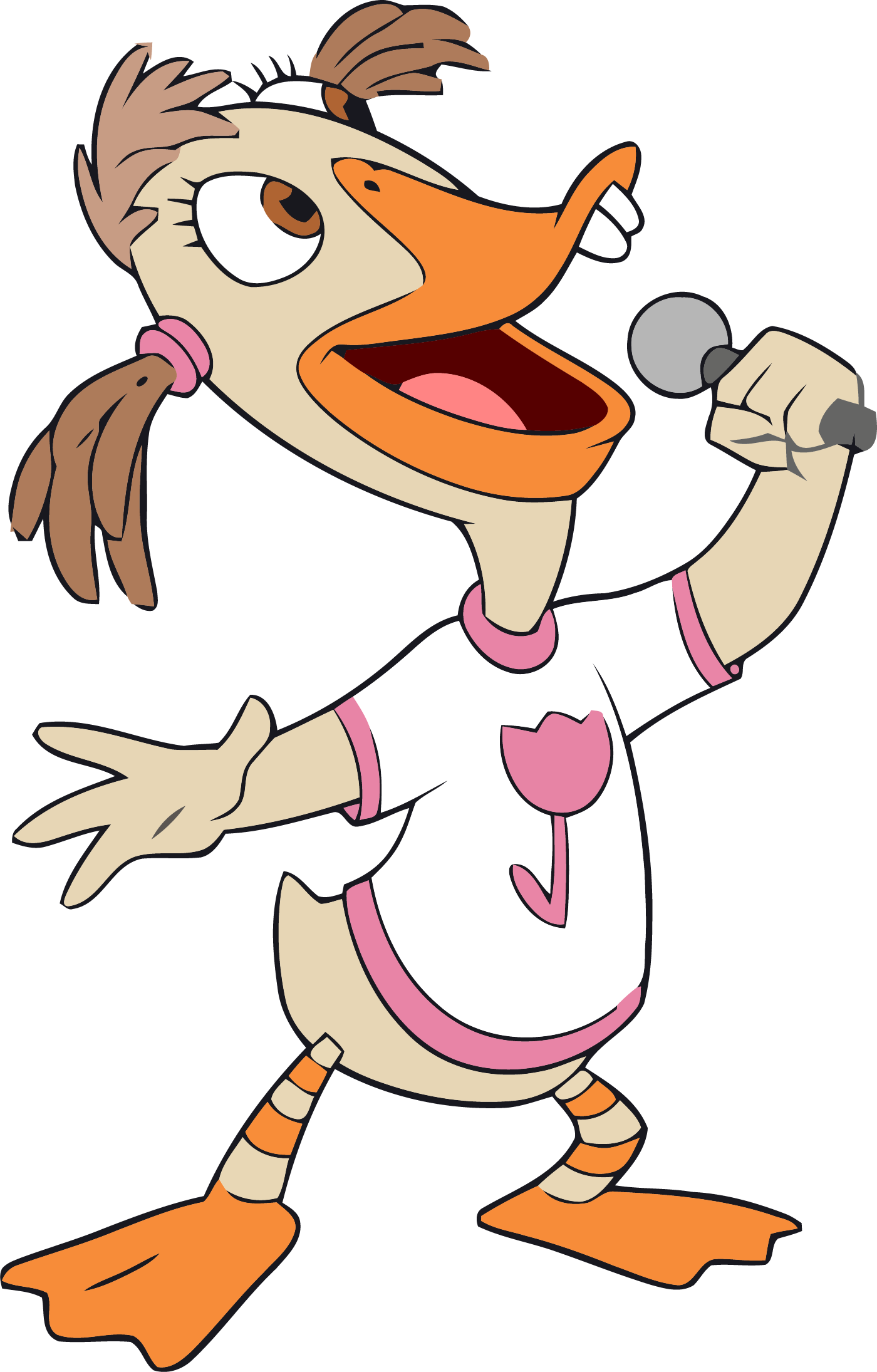 Abby Mallard Song Clipart Png - Cartoon (1400x2190)