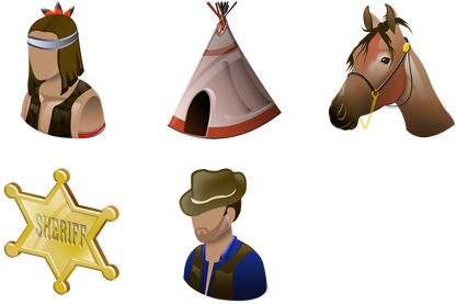 Wild West Icon Pack By Iconshock - Wild West (552x296)