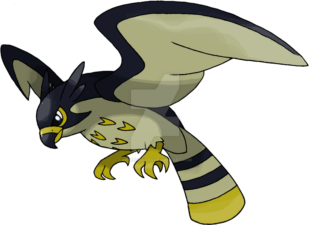 Recoln V1 [being Remade] By Legendguard On Deviantart - Fakemon Peregrine Falcon (1024x756)