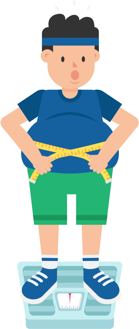 Open - Cartoon Fat Man Svg (2000x1126)