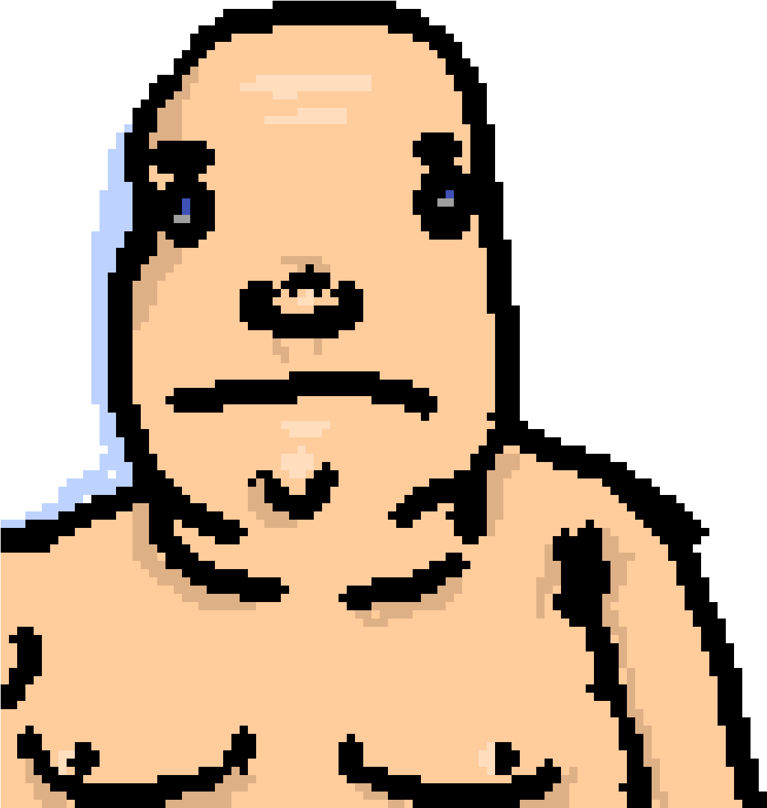 Fat Shirtless, Man Baby - Zny (1200x1200)
