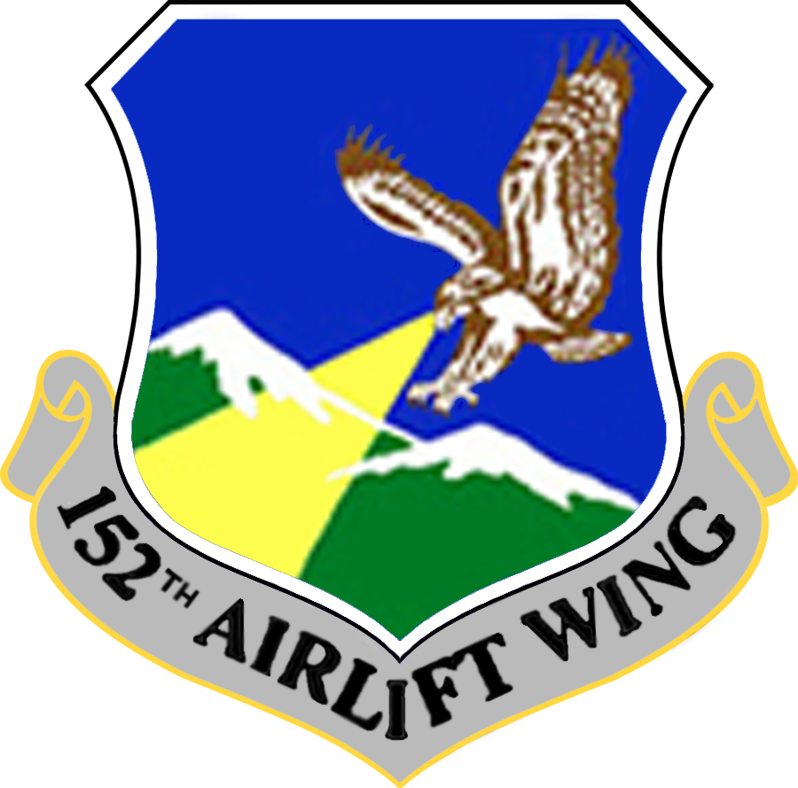 152nd Airlift Wing Nevada Ang Patch - Flying Tigers Air Force (900x889)