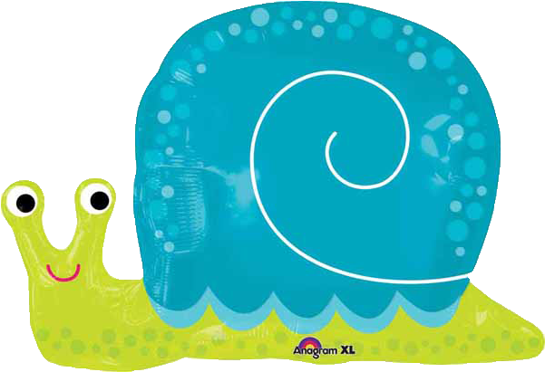 Happy Snail 18" Foil Balloon - Anagram Folienballon Mit Stab Schnecke Bunt Ca 23 Cm (600x600)