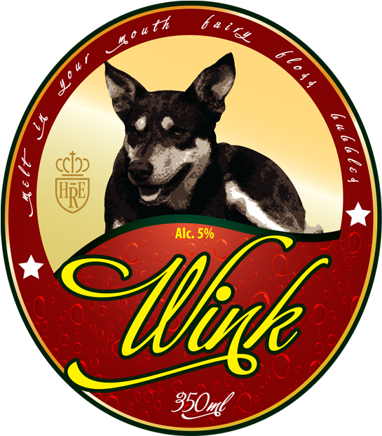 Brewery Label Design For A Company In Australia - Dog Catches Something (1200x1000)