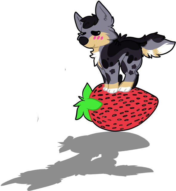 You're The Straw To My Berry By Peanutmutt - Cartoon (666x713)