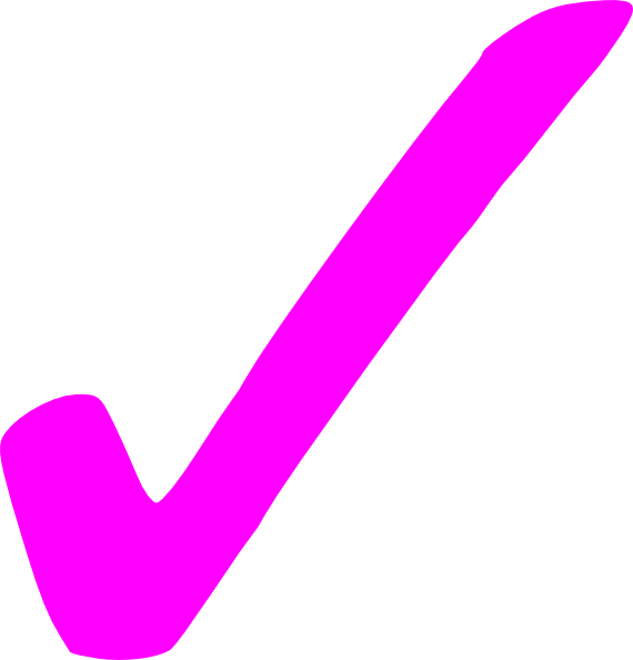 Pink Check Mark Clip Art (570x594)