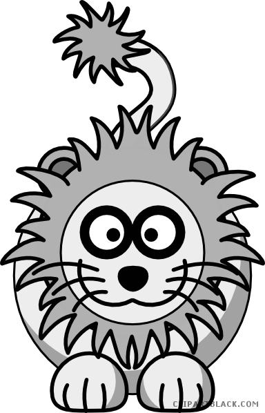 Lion Quality Animal Free Black White Clipart Images - Brown Yak Clipart (384x598)