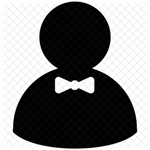 Stick Icon - Black Stick Man With Tie (512x512)