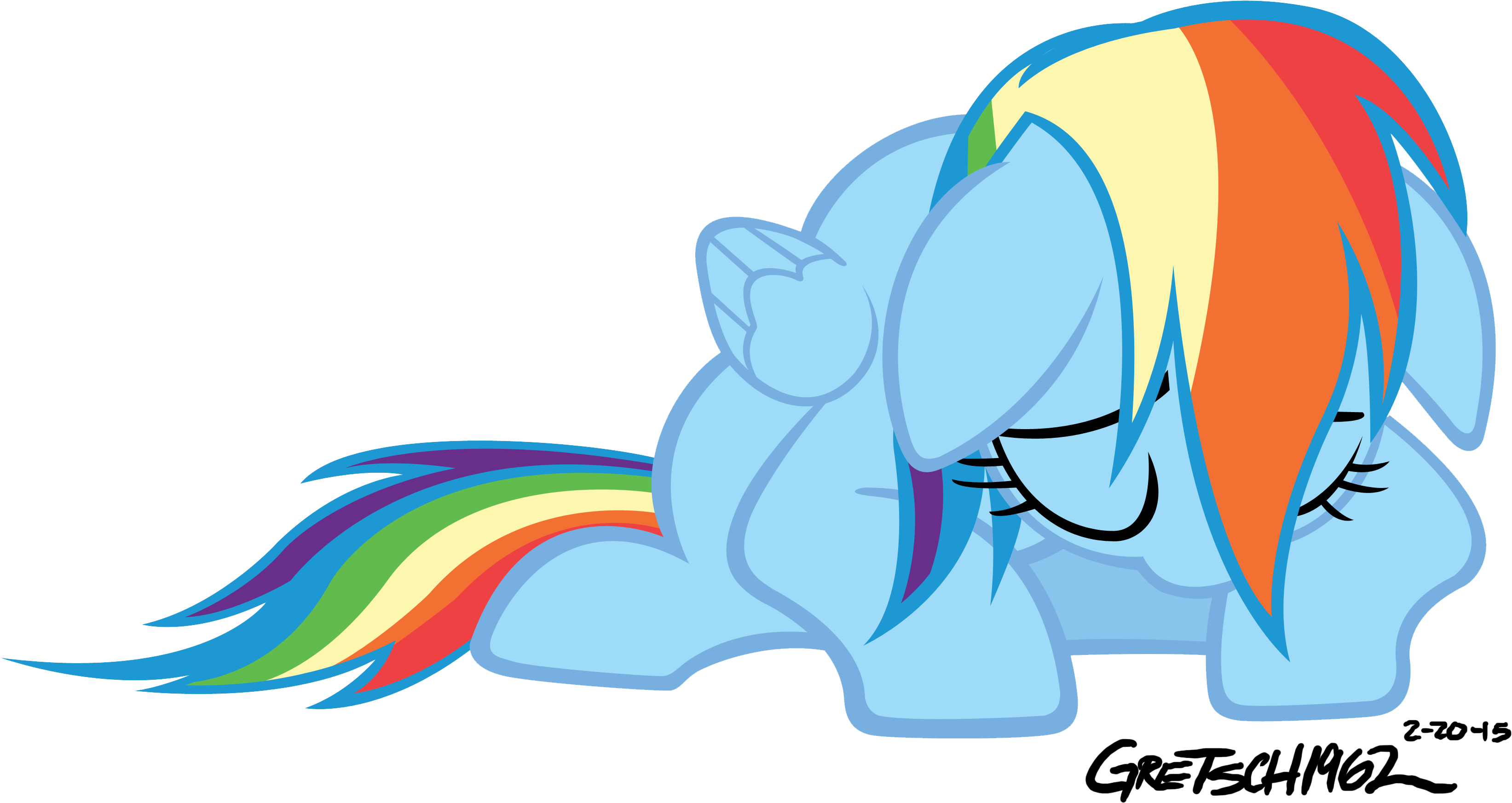 By Gretsch1962 - Rainbow Dash Sad Vector (3420x1848)