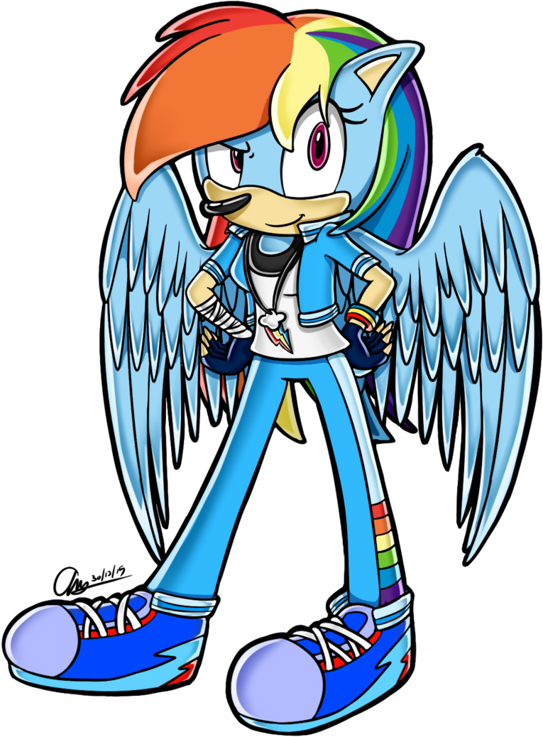 Mysteryponyfan, Hedgehog, Plantigrade Anthro, Rainbow - Rainbow Dash (1024x1200)