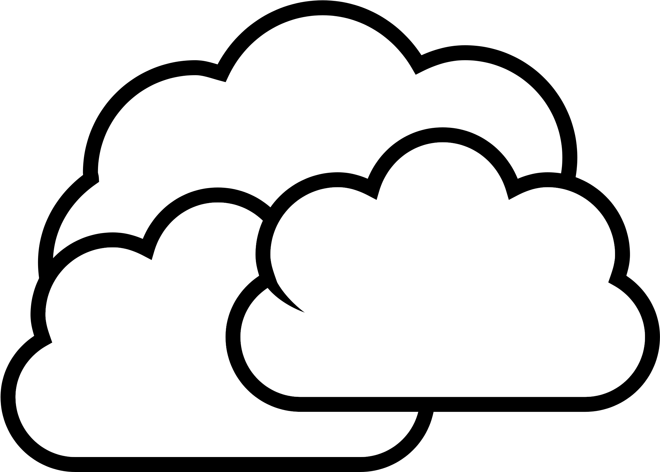 Clipart Of Sky, Cloudy And Partly - Colouring Picture Of Cloud (2400x2400)
