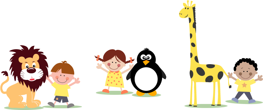 Graphical Representation Of Three Children Playing - Giraffe Whats Up Shower Curtain (940x395)