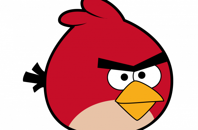 Cute Love Birds Clipart - Draw Red Bird From Angry Birds (640x420)