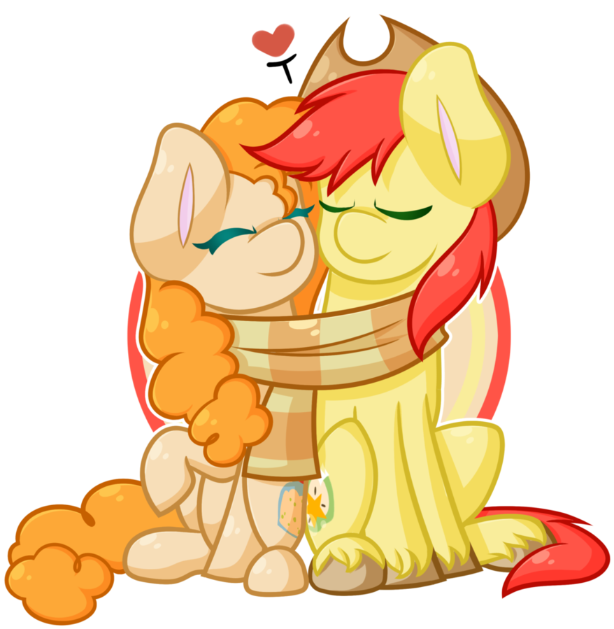 Pear Butter And Bright Mac - Mlp Buttercup And Bright Mac (883x905)
