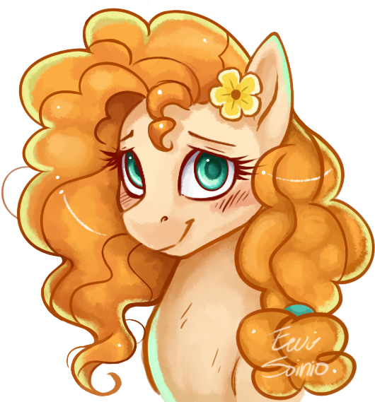 Eepiart, Bust, Cute, Pearabetes, Pear Butter, - Cartoon (600x580)