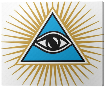 Tableau Sur Toile All-seeing Eye De Dieu - Olho Que Tudo Vê Vetor (400x400)
