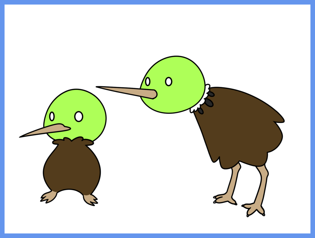 Appealing Kiwi Fakemon Contest Entry By Bipolarkitkat - Cartoon (1054x798)