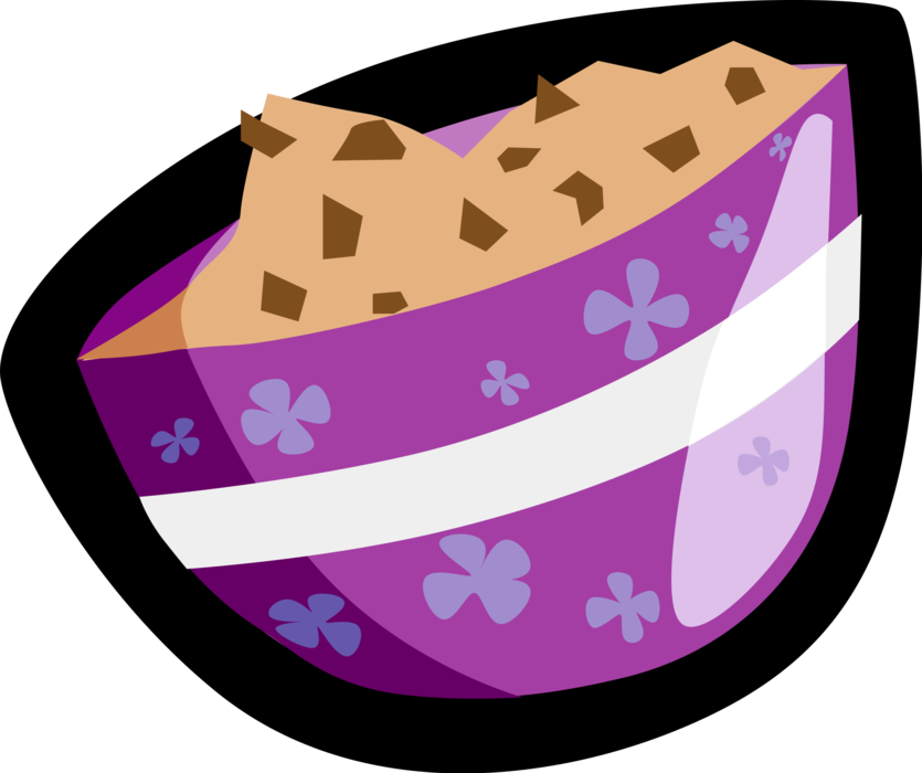 Vector Illustration Of Bowl Of Ice Cream Frozen Food - Circle (835x700)