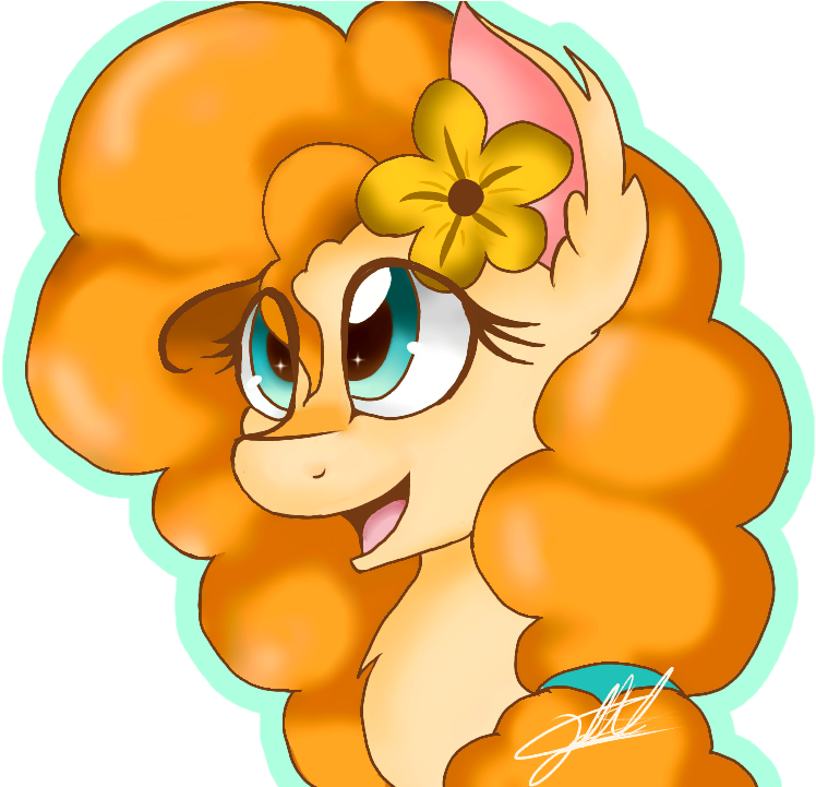 Open Mouth, Pear Butter, Pony, Safe, Signature, Solo, - Cartoon (1084x720)