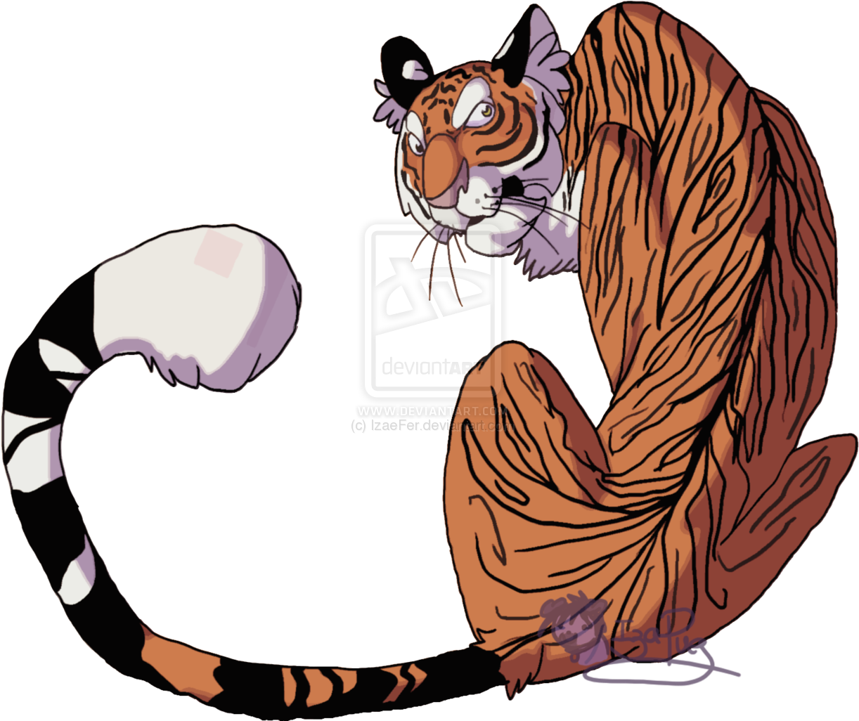 Mean Tiger Cartoon Drawing - Cartoon Tiger Png (1280x1138)