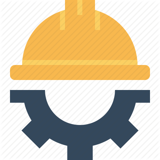 Helmet Clipart Engineer - Construction And Engineering Icon (512x512)