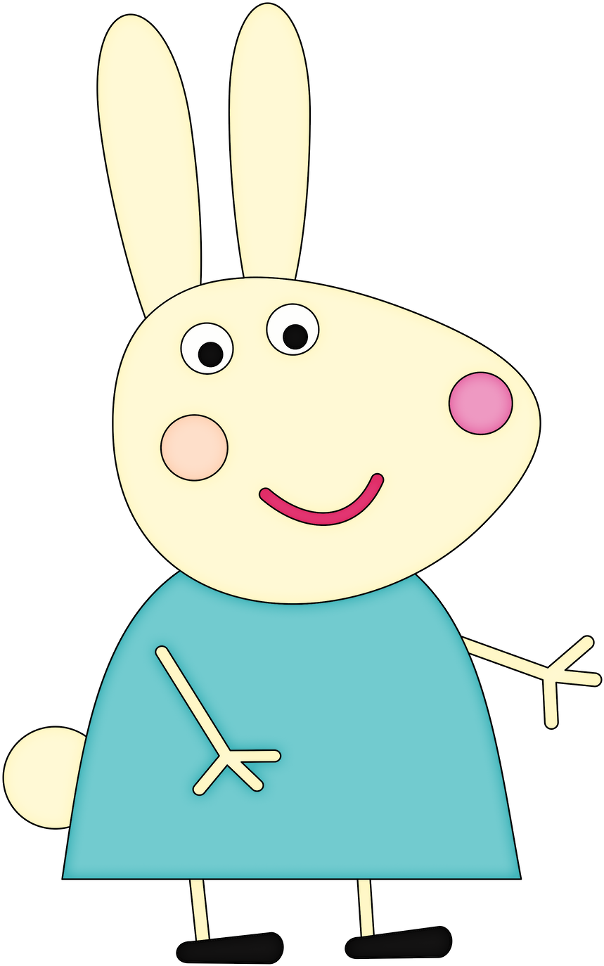 Cake - Peppa Pig Characters Rabbit (900x1415)