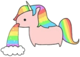 Model Image Graphic Image - Unicorn Throwing Up Rainbow (345x500)