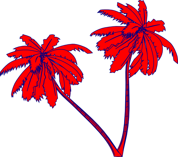 Red And Blue Palm Trees (600x531)