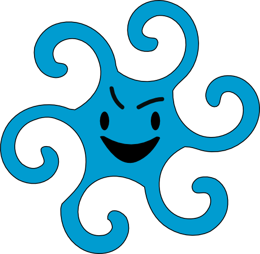 Blue Star Evil Monster Clipart - Clip Art (512x499)