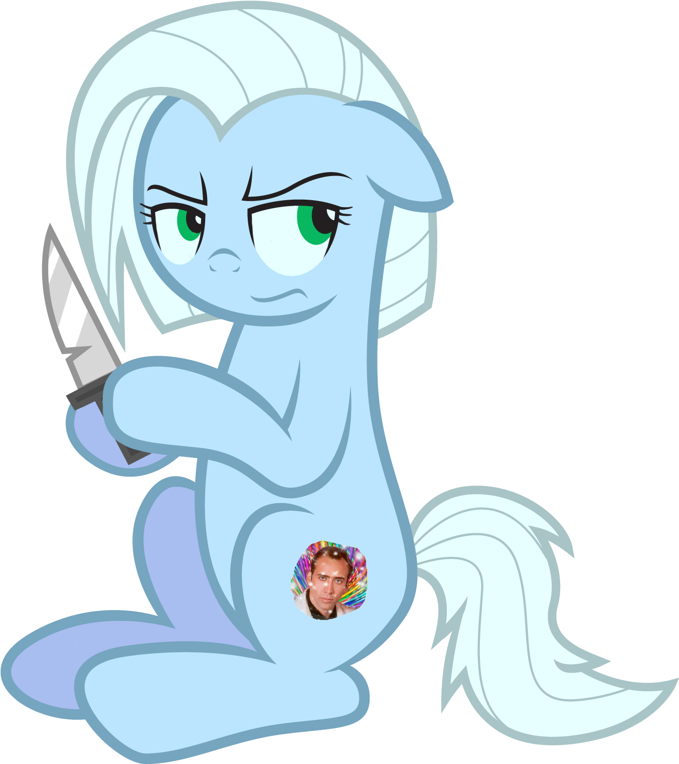 Tracy Cage, The Element Of Unoriginality, Is A Blue - Cartoon (1360x1536)