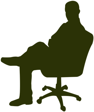 Couch Clipart Silhouette - Silhouette Sitting In Chair (512x512)