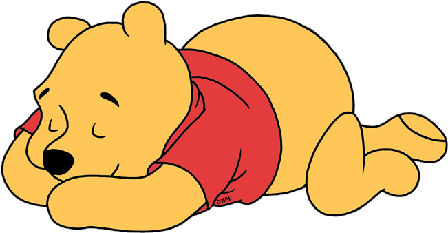 Winnie The Pooh Clipart Sleepy - Winnie The Pooh Sleeping (700x380)