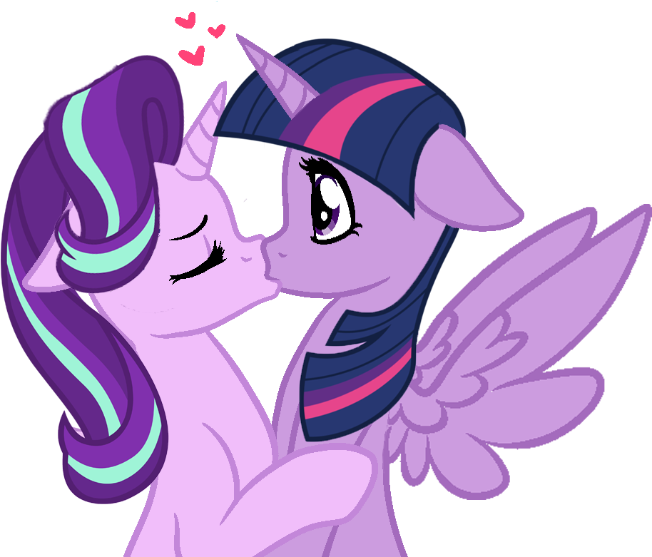 Startwi, Eyes Closed, Female, Heart, Kissing, Lesbian, - Cartoon (1000x830)