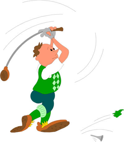 Golf Fore Kids - Golf Swing Clip Art (400x456)