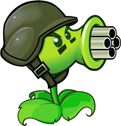 View Samegoogleiqdbsaucenao Gatling Pea Fixed , - Plants Vs Zombies Characters (431x445)