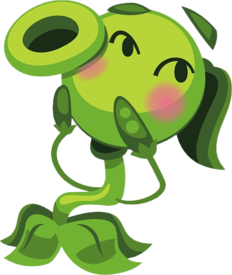 Pvzgw2-peashooter Embarrassed - Peashooter Plants Vs Zombies (462x548)
